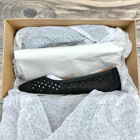 NWOB Gentle Souls by Kenneth Cole Eugene Woven Travel Ballet Flats 7.5M Leather - Picture 11 of 11